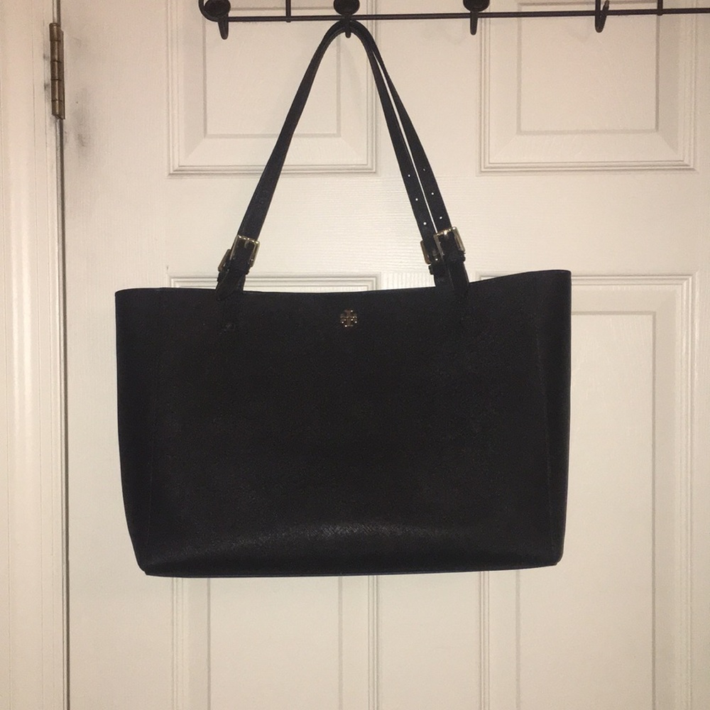 Tory Burch Large Buckle Business Work Laptop Tote